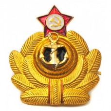 Кокарда ВМФ офицерская СССР со звездой