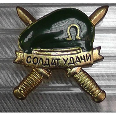 Нагрудный знак берет "Солдат удачи" на пимсе